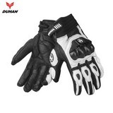 Motocross Off-Road Full Finger Goat Skin Leather Carbon Fiber Gloves Knight